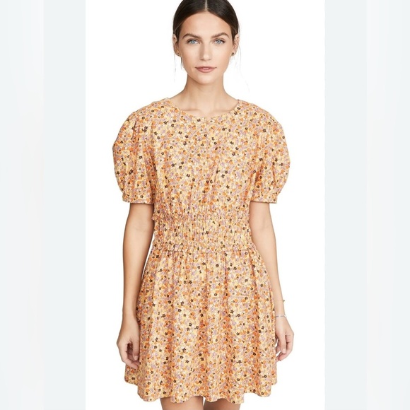 Free people boho French boho mini honey combo pennie puff sleeve dress - Picture 6 of 6